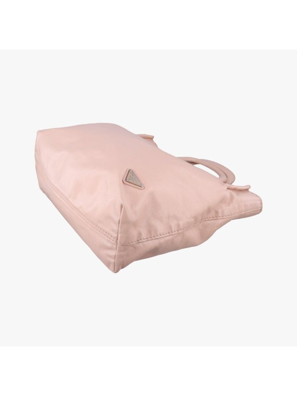Prada Triangle Logo Tote Pink Leather - Picture 4 of 16